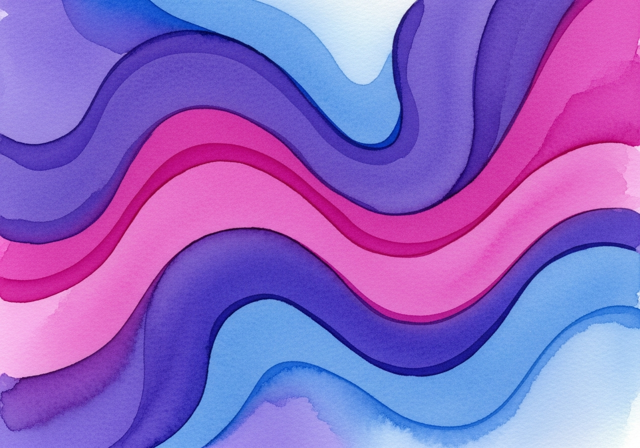 Абстракция акварелью