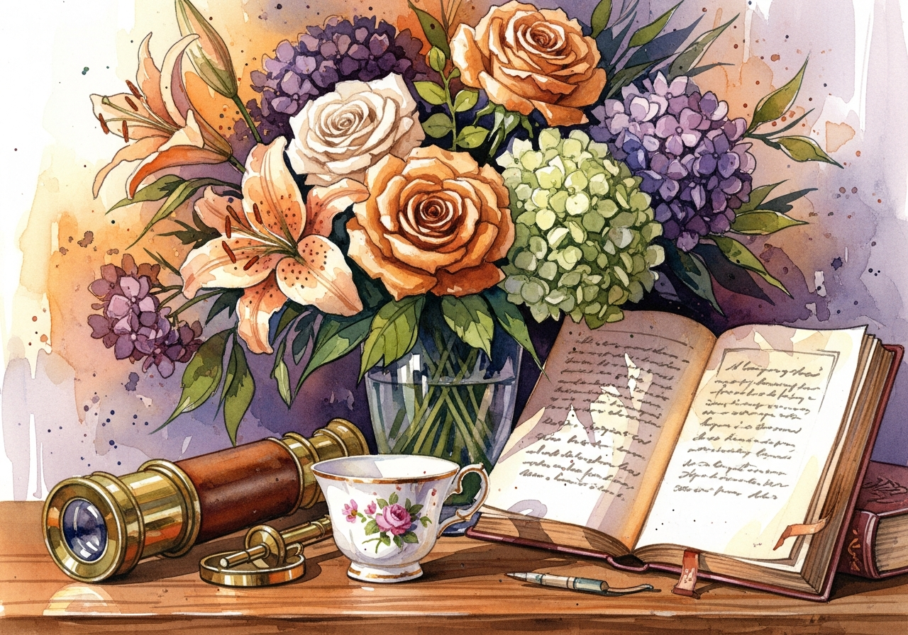 Натюрморт акварелью