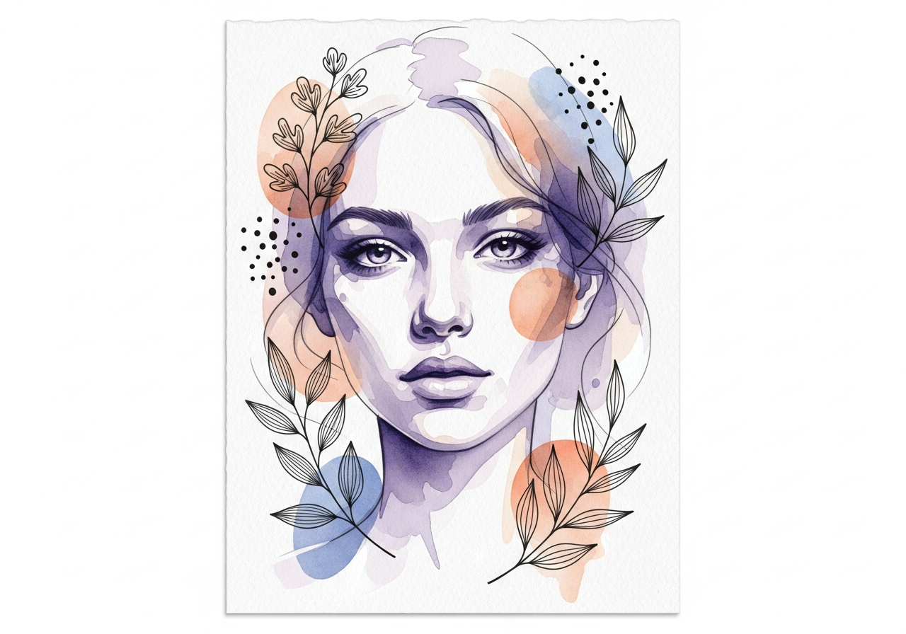 Портрет акварелью